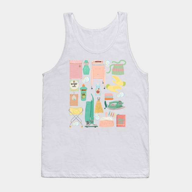 Retro Cleaning Day Tank Top by jenblove